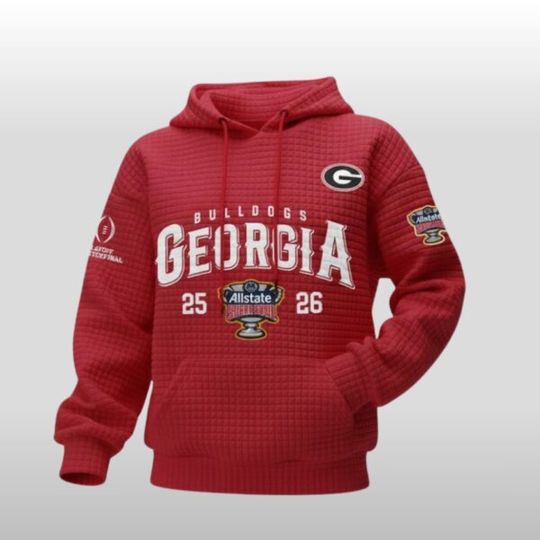 2025 2026 GA bulldogs Allstate Sugar Bowl Waffle Hoodie