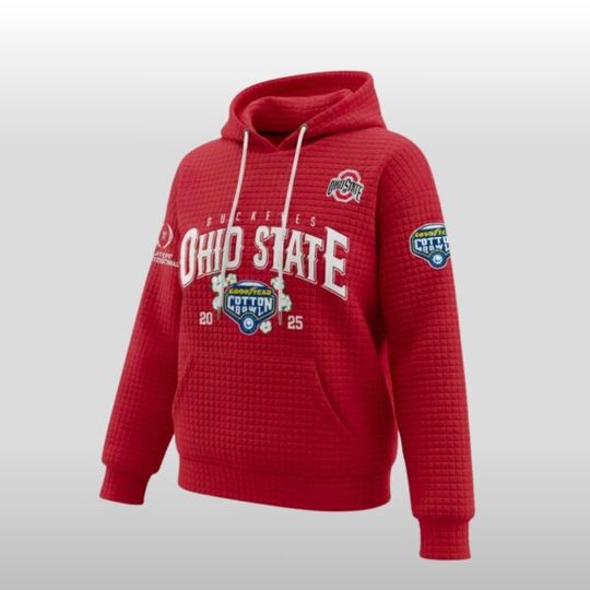 Discover 2025 Ohio State Goodyear Cotton Bowl Classic Waffle Hoodie