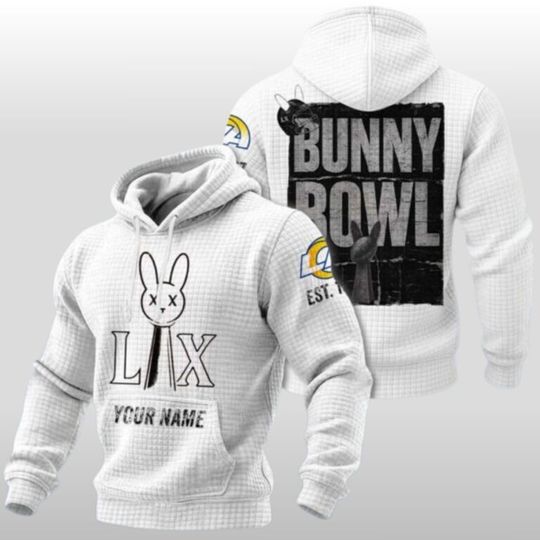 2026 LA Rams Bad Bunny Bowl LX Waffle Hoodie