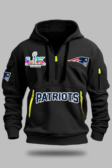 Discover 2026 Patriotss SB LX San Francisco Bay Area Quarter Zip Hoodie