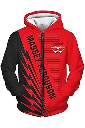 Discover Massey Ferguson 3D Zip Hoodie