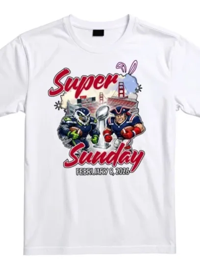 Discover Seattle Seahawks vs. New England Patriots Super Bowl T-Shirt White Unisex Small