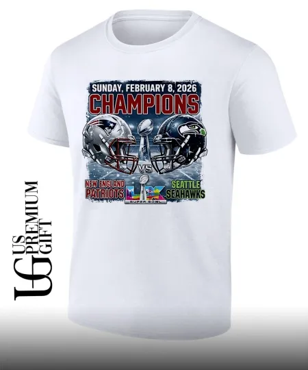 New England Patriots vs. Seattle Seahawks T-Shirt Final Round Feb 8 2026