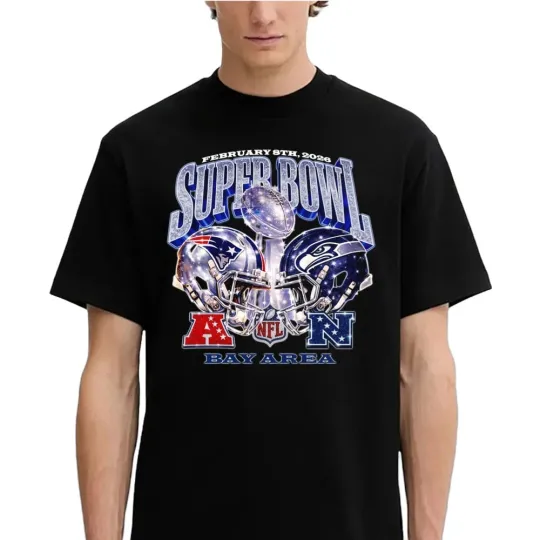 New England City Patriot vs Seattle Seahawks Helmet Matchup T-shirt