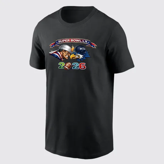 Discover Super Bowl LX 2026 Seattle vs Patriots TShirt