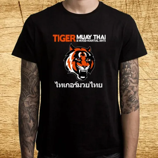Discover Tiger Muay Thai Martial Arts T-Shirt Men Black