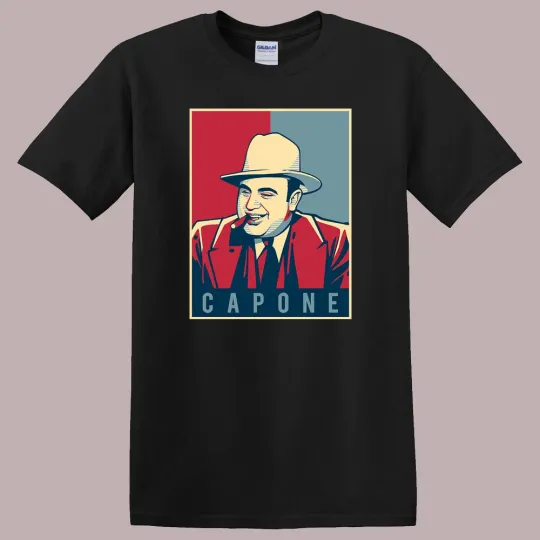 Al Capone American Gangster Mafia T-Shirt Black