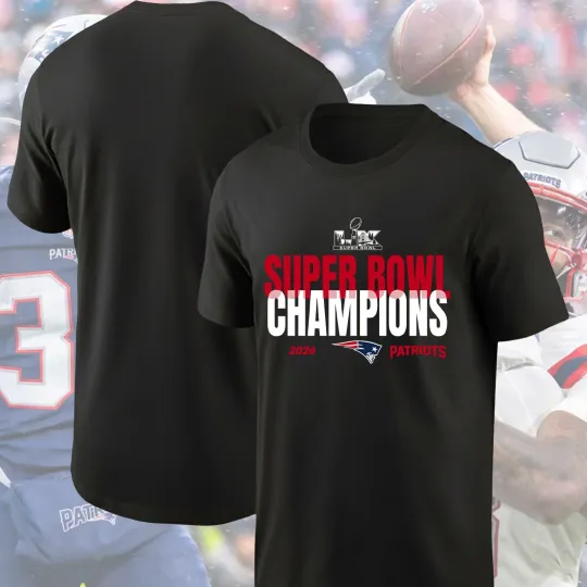 Discover England Patriots 2026 Super Bowl LX Champions T-Shirt NE Champions For Fan