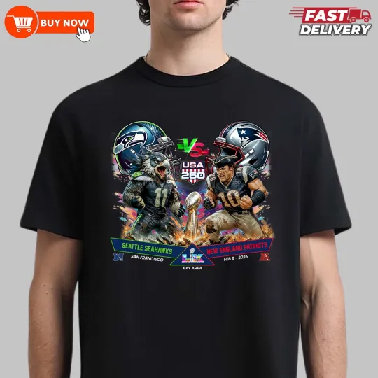 Discover 2026 Seahawks vs Patriots Super Bowl Shirt, Gift for Fans