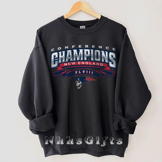 Discover New England Football Champs Sweatshirt, Vintage Game Day Crewneck for Fans