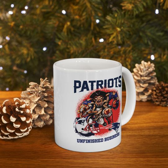 New England Patriots Ceramic Mug for Fans, Game Day, Gifts, Sports Memorabilia