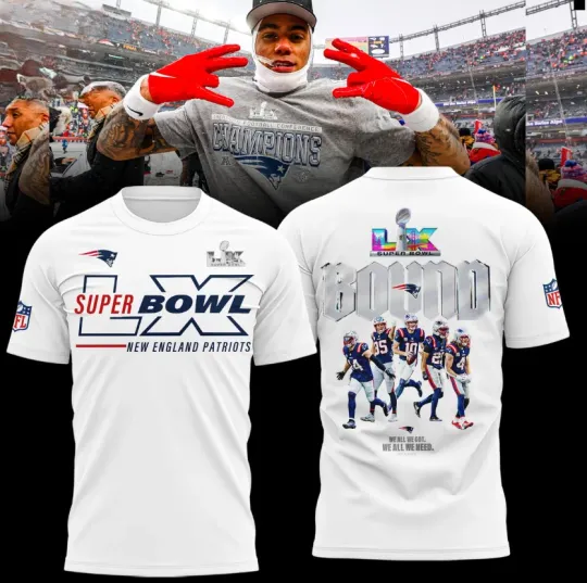 England Patriots AFC Champions 2026 Super Bowl Bound T-Shirt