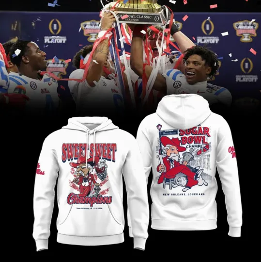 Ole Miss Rebels Sugar Bowl 2026 Champions Hoodie