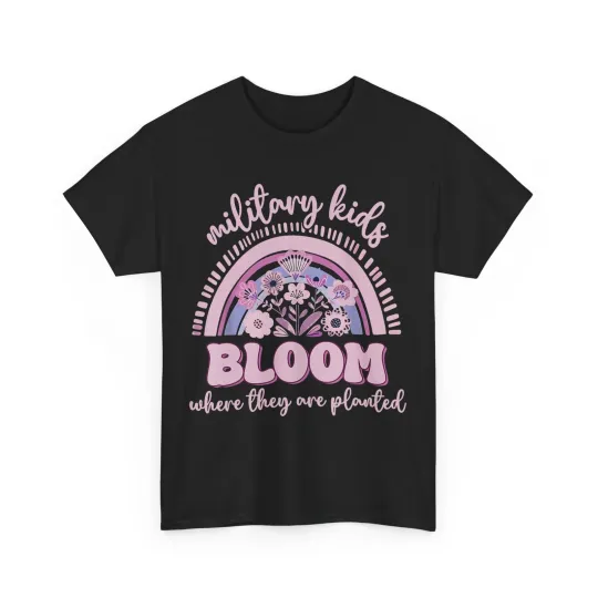 Discover Military Kids Bloom Where They're Planted Shirt, Military Child Month T-shirt