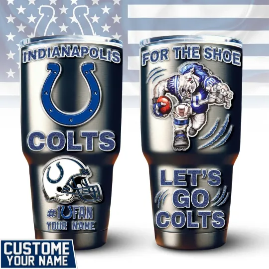 Discover Indianapolis Football Team Coltss 30oz Tumbler With Straw Vacuum Insulated