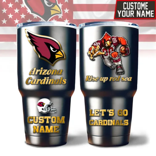 Discover Arizonna Football Team Cardinalss  30oz Tumbler With Straw Vacuum Insulated