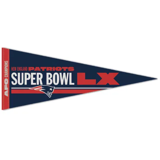 Discover 2025 AFC Football Patriots Pennant Super Bowl 60 LX 2026