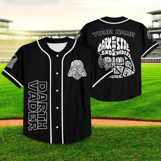 Discover Custom Darth Vader Baseball Jersey, Star Wars Dark Side Shirt, Jersey with Name and Number, Sith Lord Baseball, Jedi Gift