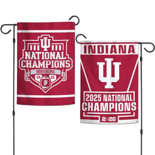 Discover Indiana Hoosiers NCAA National Champions Garden Flag 2025 2026