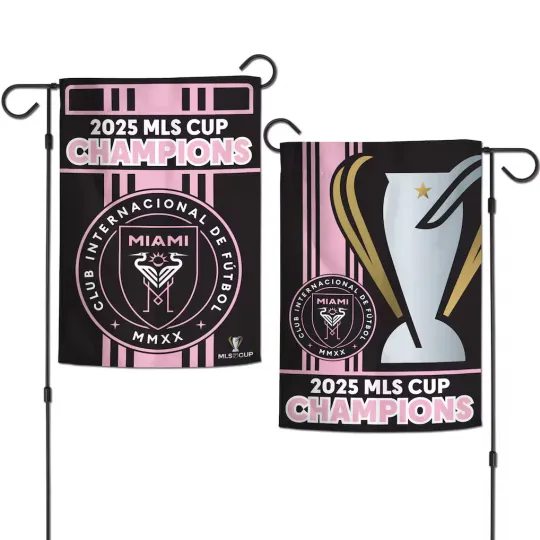 2025 MLS Cup Champions Inter Miami FC Garden Flag Lionel Messi