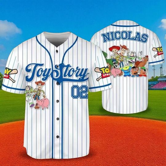 Discover Custom Toy Story Baseball Jersey Shirt, Personalized Name Shirt for Kids & Adults, Disney Pixar Sports Tee, Matching Family Outfits