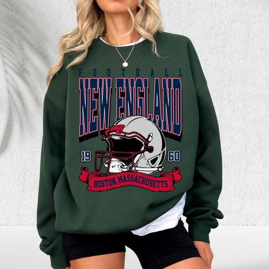 Discover New England football retro shirt cozy vintage game day sweatshirt S-2XL