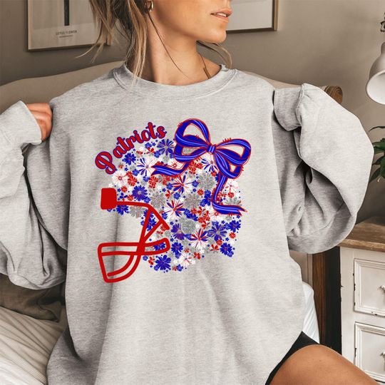 Discover New England Floral Football Helmet Sweatshirt *City Mascot* Lets Go Patriots football Sweatshirt Patriots Sweatshirt Game Day Shirt Super Bowl