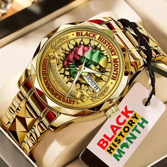 Discover Black History Month 100th Anniversary 2026 Alloy Luxury Quartz Watch – 3787