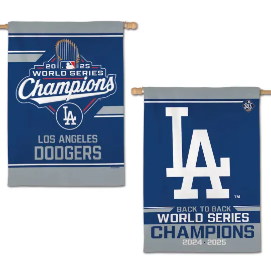 2025 World Series Champions Los Angeles Dodgers Double-Sided Flag