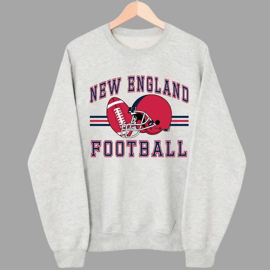 Discover Vintage New England Football Sweatshirt, Retro Patriot Crewneck Sweatshirt