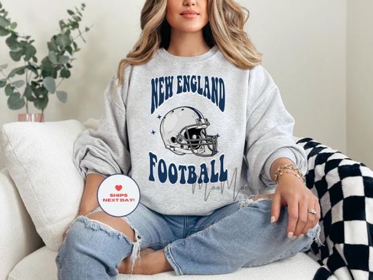 Discover New England Football Vintage Sweatshirt, New England Football Pullover