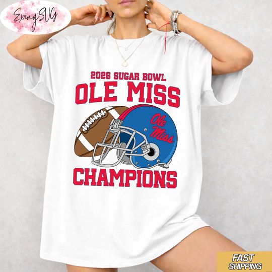 Comfort Colors 2026 Sugar Bowl Ole Miss Champions Sweatshirt, Rebels Football Helmet Shirt, New Orleans Victory Gift