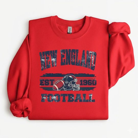 Discover New England Football Vintage Sweatshirt, Vintage New England Fan Gift