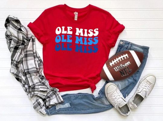 Groovy Toddy Rebels Football Tee, Football shirt for Women, Hotty Toddy Tailgate Football Shirt, Rebels Shirt, Ole Miss Mississippi Football