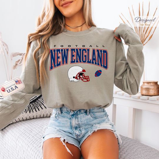 Discover New England Football Mascot Sweatshirt, The Pats TShirt, Vintage New England Fan Gift