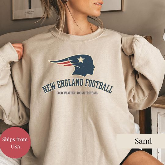 Discover New England Football Vintage Style Sweatshirt, Vintage New England Fan Gift