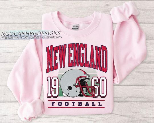 Discover Vintage New England Football 1960 Sweatshirt, Retro Style Game Day Crewneck