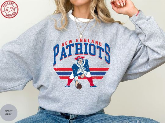 Discover Vintage New England Patriots Sweatshirt, Patriots Fan Gift, Patriots Sweatshirt