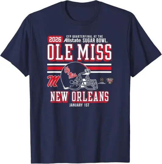 Mississippi Ole Miss Rebels Sugar Bowl 2025-26 CFP Quarter T-Shirt