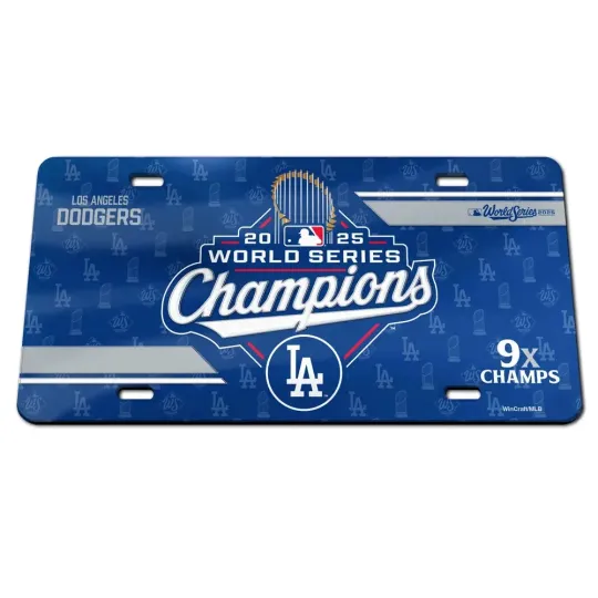 Discover 2025 World Series Champions Los Angeles Dodgers License Plate