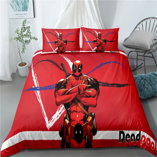 Deadpool Bedding Set, Bedroom Decoration