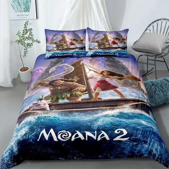Discover Single King Single Double Queen King Size Bed Quilt Doona Duvet Cover Set Moana
