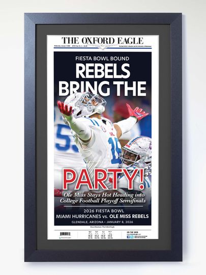 Discover 2026 Sugar Bowl Winners GIMME SOME SUGAR  Mississippi Win vs Georgia Football Framed Newspaper