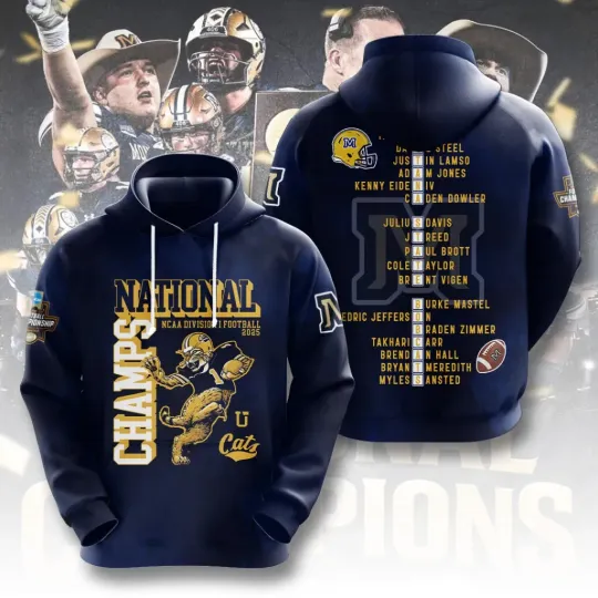 Discover Bobcats Football 2025 National Champions 3D Apparel