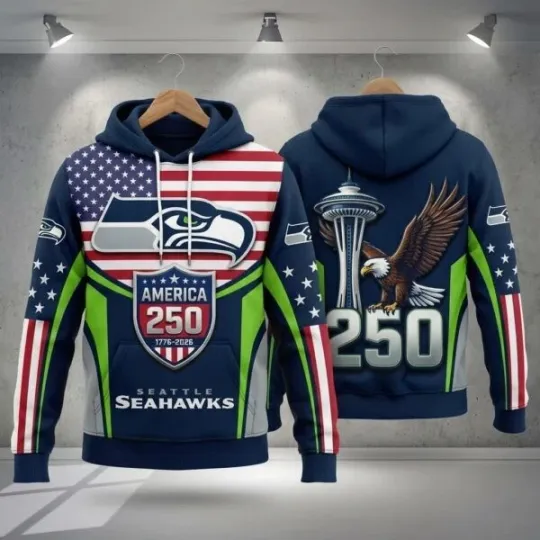 Discover Seahawks America 250 1776-2026 Hoodie