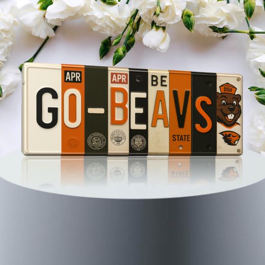 Discover Oregon State Beavers License Plate Sign Metal Wall Art for Fans and Decor