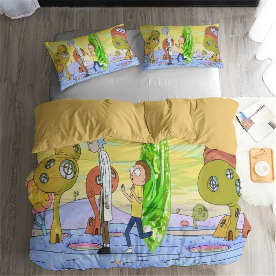 Rick and Rickandmorty Bedding Set, Bedroom Decoration