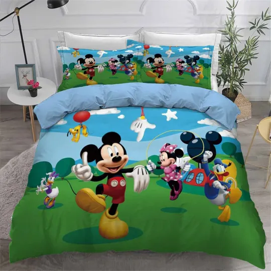 Discover Minnie Mouse Single Double Queen King Size Bed Quilt Doona Duvet Cover Set