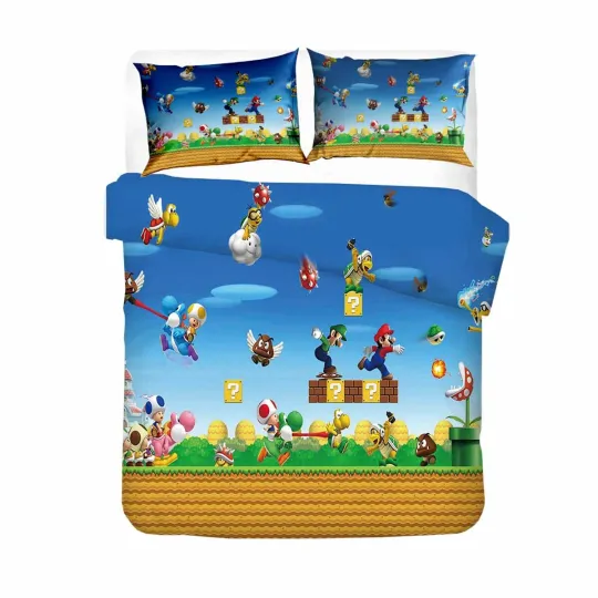 Discover Super Mario Single King Single Double Queen King Bed Quilt Doona Duvet Cover Set