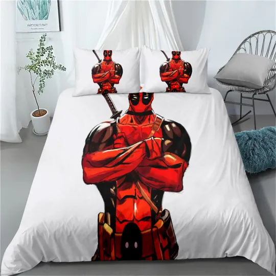 Deadpool Bedding Set, Bedroom Decoration
